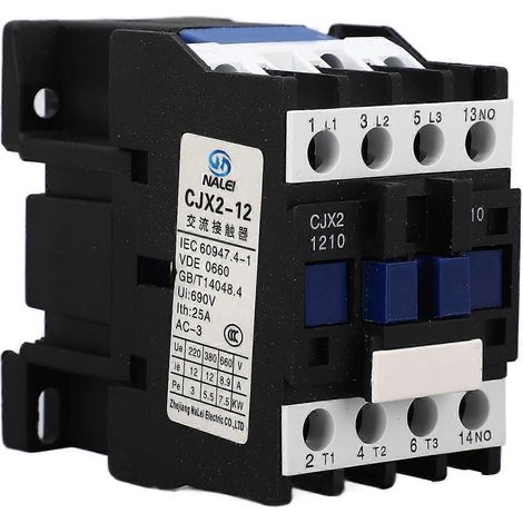 AC-Schütz, 3-polig, Silberkontakt, normalerweise offen, DIN-Schienenmontage, hochempfindlich, für Elektromotoren