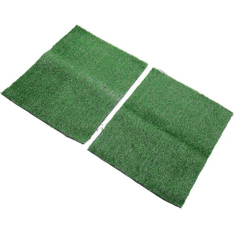 Tapis d'apprentissage de la propreté pour chien en gazon artificiel respirant, doux, lavable et réutilisable, pour l'intérieur et l'extérieur. (1/2)