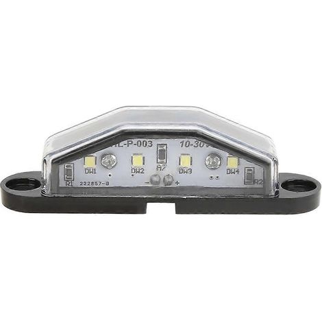 Éclairage de plaque d'immatriculation à 4 LED, 10-30 V, étanche IP67, pour remorque, camping-car, fourgonnette, camion. (1/5)