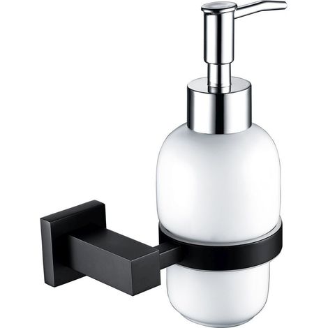 RAK Cubis Black Liquid Soap Dispenser - RAKCUB9907B