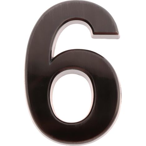 Plaque auto-adhésive en plastique, plaque de numéro, chiffre, numéro 6 (1/5)