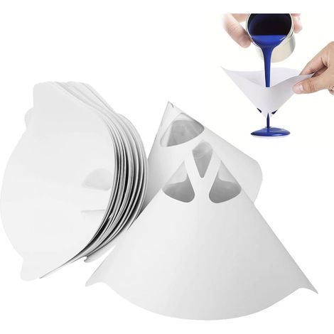 50 Pièces Filtres à Peinture Coniques En Papier,Filtres En Maille Pour Peinture De Voiture,Filtre Peinture Conique,Outils Filtres à Peinture,Pour Voiture Pistolet à Jet,Artisanat (1/5)