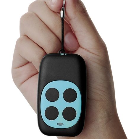 Télécommande sans fil pour porte de garage et cloneur de code 433 MHz - Bleu