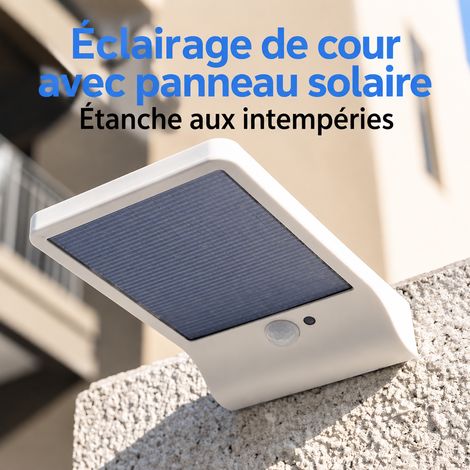 Applique murale solaire extérieure 48 LED 3 fonctions sans tige blanc réf 4797 500 g – Livraison gratuite (1/5)