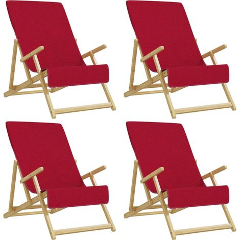 Serviettes de plage 4 pcs bordeaux 60x135 cm tissu 400 GSM (1/5)