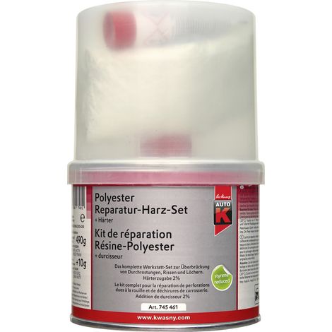 Auto-K Polyester Reparaturharz Set + Härter 500 g Spachtel Spachtelmasse