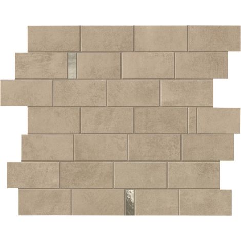 Mosaïque effet Béton Beige Terre Brick 33,3x29,7x0,85 cm Mat Vetrano - Mur intérieur (vendu par carton de 0,594 m²) - RO'MA CARRELAGE