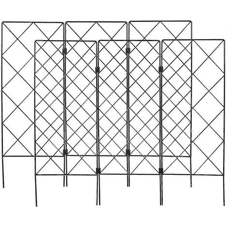 Cage à tomates, support pour plantes grimpantes, hauteur réglable, 60 x 53 cm, noir, lot de 2 (1/5)