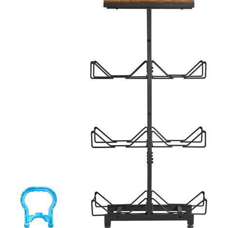 Mophorn Estante para Botellas de Agua, Soporte Metálico de 3 Niveles para 6 Garrafas, Organizador Plegable para Oficina, Comedor y Sala de Estar (1/5)