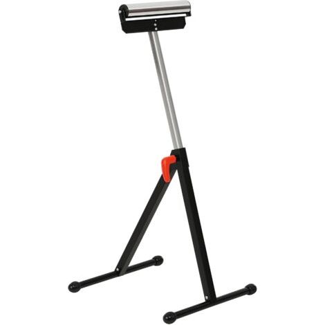 Servante d'atelier à rouleau pliable, support avec rouleau hauteur réglable 68 à 110 cm, charge max. 90 kg, noir