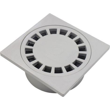 Siphon de cour 150x150mm sortie intégrée Ø40/50/63 gris - Gris - PVC (1/5)