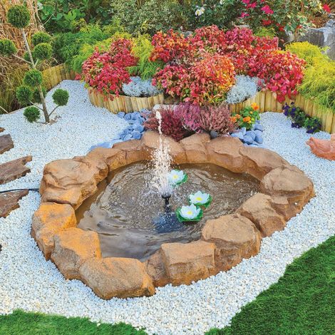 Laghetto Artificiale Roccia a Bordo Largo 160x150x42 cm 360 Litri (1/3)