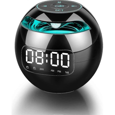 Radio-réveil avec double alarme, radio FM numérique de chevet, fonction snooze, écran LED 4 pouces. (1/5)