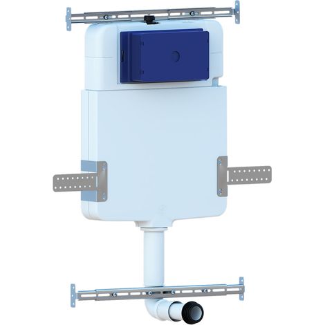 NALA Unterputzspülkasten für WC Stand-WC mit Edelstahl-Bedienplatte und Doppeldrucktaste Komplett (1/3)