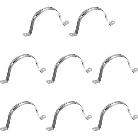 8 colliers de Câble 90mm (3-17/32") à 2 trous en U, argentée (1/5)