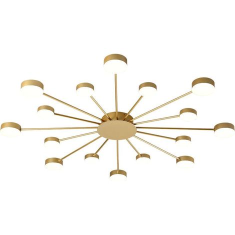 Plafonnier LED Moderne Pour Salon Or 16 Tête (1/5)