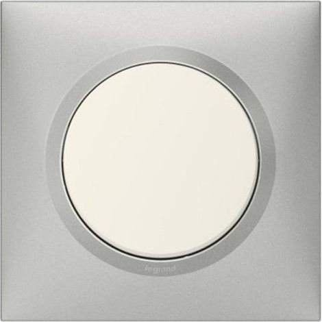 Piastra Dooxie - 1 posto - quadrata - alluminio LEGRAND