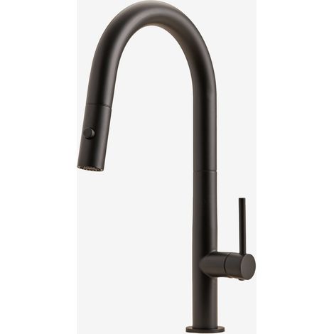 Rubinetto da cucina con beccuccio alto estraibile in acciaio inox Eryne SKLUM            