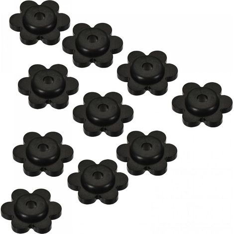 QAZQA Jardin Drapeau Bouchons, Caoutchouc Arrêts Anti-Vent Accessoires Fleur Forme pour Jardin DrapeauStand Poteaux, Noir Paquet de 15 (1/4)