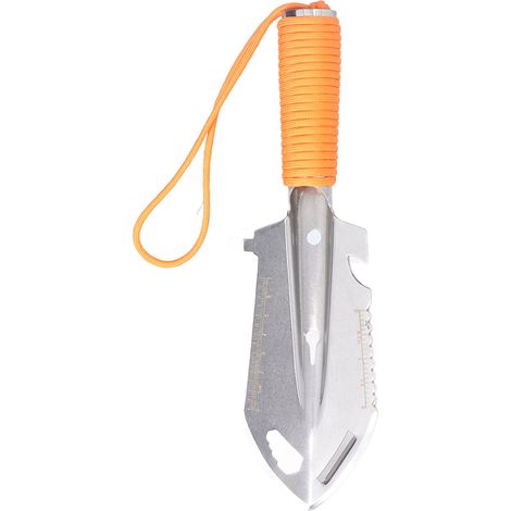Mini truelle multifonctionnelle en acier inoxydable pour le jardinage, la plantation et la survie en extérieur (orange). (1/5)