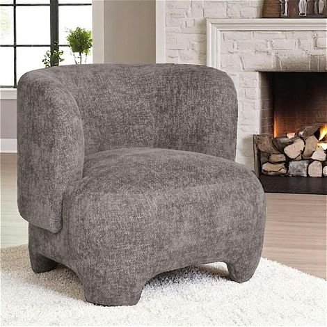 Gros fauteuil design gris BERLIN (1/5)