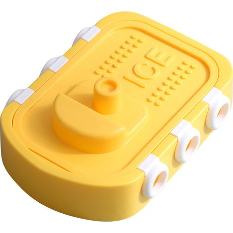 Wiederverwenare Eisform, Tierform, lebensmittelechtes Silikon, geeignet für den Gebrauch in Haushalt und Küche, gelb.