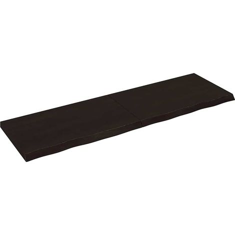 Estante pared madera roble tratada marrón oscuro 200x60x(2-6)cm vidaXL (1/5)