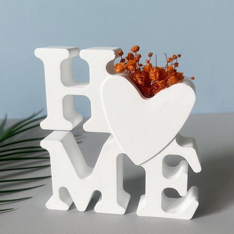 Silikonform HOME Buchstaben Gießform für Epoxidharz, Beton, Gips DIY