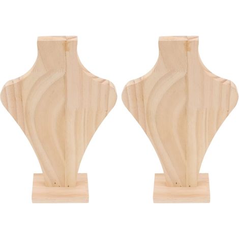 Présentoir de Colliers en Bois, Support à Bijoux Léger en Bois Massif pour la Maison et L'affichage Professionnel pour les Salons Commerciaux (Grande) (1/5)
