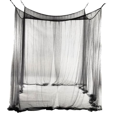 Moustiquaire européenne Anneome pour lit, noire lit (1/5)