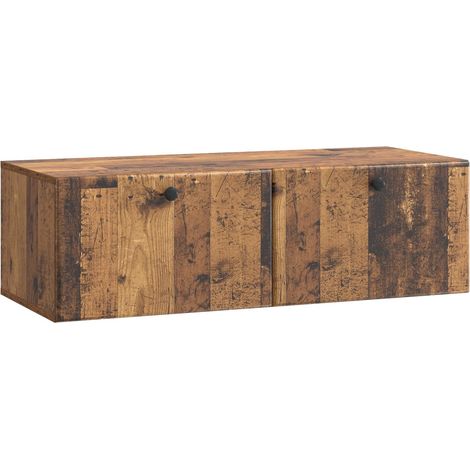 Mueble de TV de pared 98 x 41 x 30 cm Madera envejecida