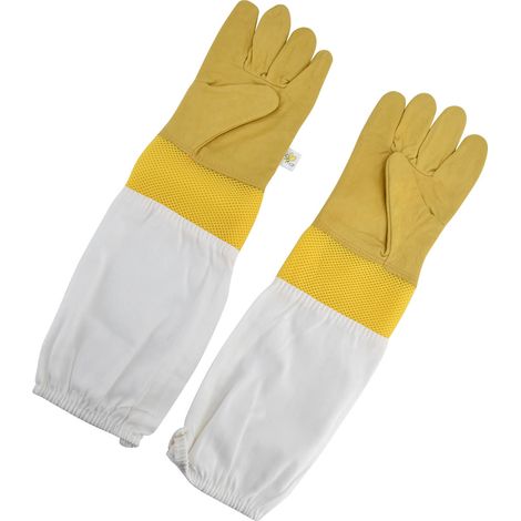 Atmungsaktive Imkerhandschuhe aus Schaffell mit verlängerten Ärmeln für Imker (1/5)