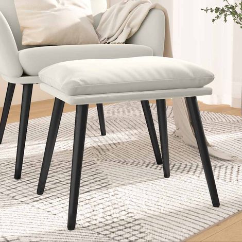 Teenpull – Fußhocker Cremeweiß 45x29,5x35 cm Samt (1/5)
