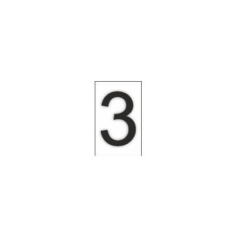 Número 3, adhesivo para señal informativa (Pack de 10 uds) COFAN                         76 x 230 mm (1/2)
