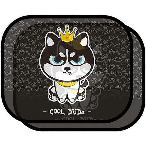 Lot de 2 rideaux de voiture statiques à motifs d'animaux, protection solaire anti-UV et anti-chaleur, universels, pour vitres de voiture et fenêtres bébé. (1/5)