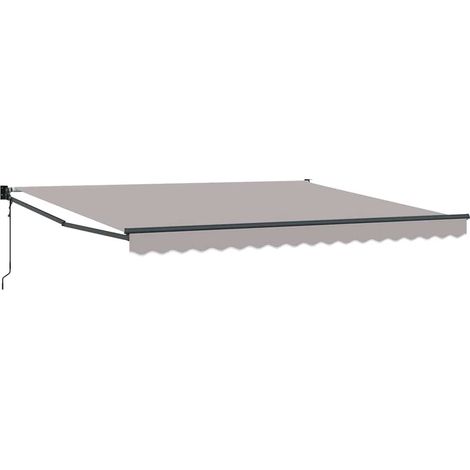 Maison Exclusive - Auvent rétractable Gris clair 400 × 300 cm Polyester et métal (1/5)