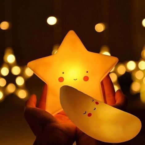 LED night light - Luminous moon - Little stars night light - Baby and children - YTY (1/4)