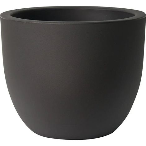 ETRIA UNO - VASO IN RESINA-NERO PERLA / Diam 24 cm