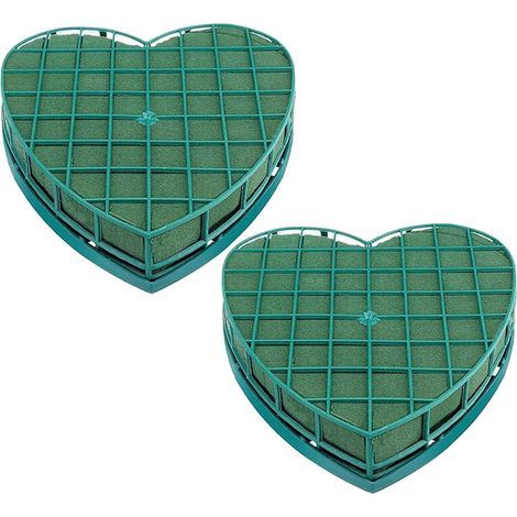 Un ensemble de deux supports en mousse florale en forme de cœur est parfait pour décorer les centres de table de mariage, les voitures ou les tables à manger. (1/3)