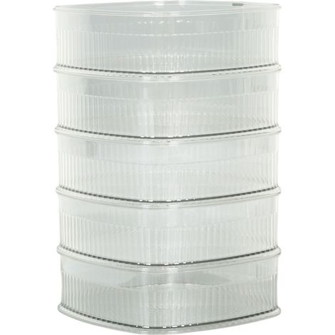 Couvercle de Plat Transparent Anti-Poussière, Protection Alimentaire Multifonctionnelle 5 Étages (1/5)