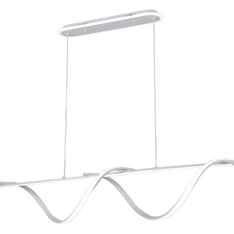 Colgante House Blanco 125w 3000-4000-6000k 5694lm  C/luz Ambiente Remoto Y Reg.intensidad Regx110x15cm