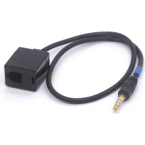 Câble Adaptateur RJ9 Vers 3,5 Mm - 1 Unité - 40 Cm - Pour Casque Cisco Avaya (1/5)