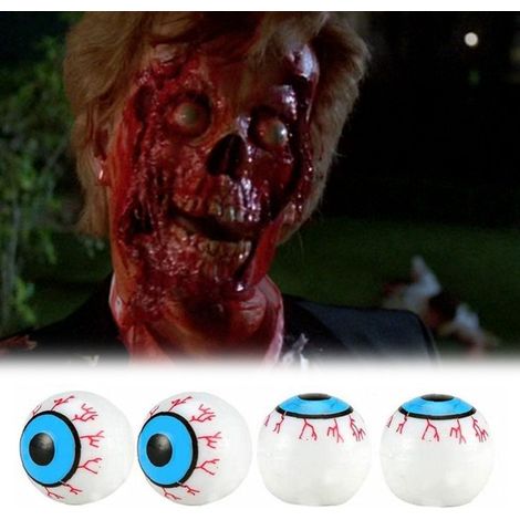 [Yue Xinghui] 4 personalisierte Halloween-Ventilkappen in Augenform, Universal (OPP, 4 Ventilkappen) (Ventilkappen in Augenform) (1/2)
