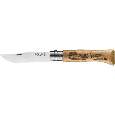Coltello per Pesce - Tradition N°8 Incisione Animalia - Opinel