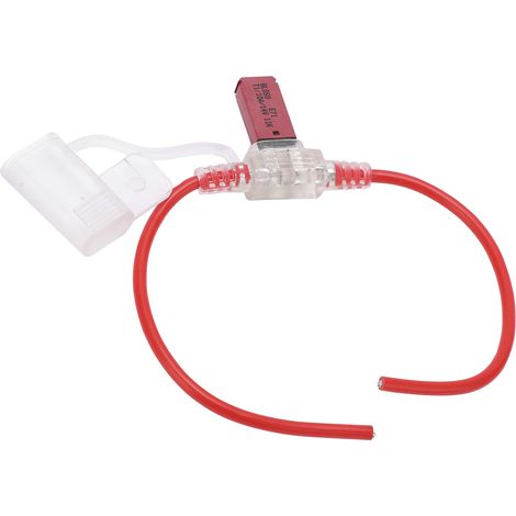 Support 31.5cm 12AWG Porte-fusible Auto TPE PVC avec Fusible 10A Réarmable Manuel pour Coffres, Camping-cars (1/5)