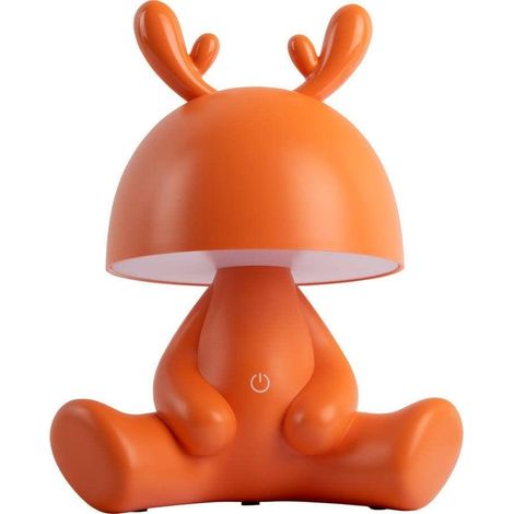 Leitmotiv Lámpara Deer naranja lámpara de mesa LED diseño reno