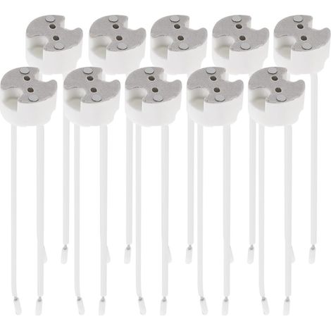 Lot de 10 douilles GU5.3 ou MR16 avec câble 12V - Pour ampoules halogènes et LED