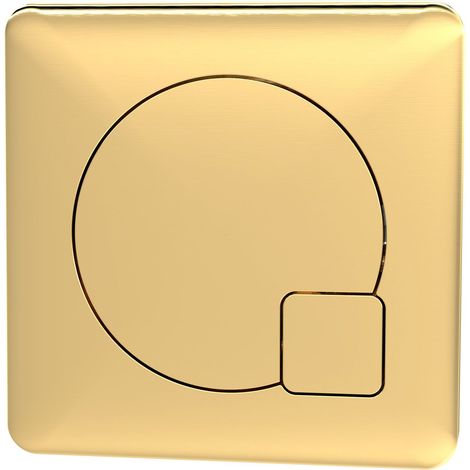 Square Dual Flush Push Button - 70mm -Brushed Brass