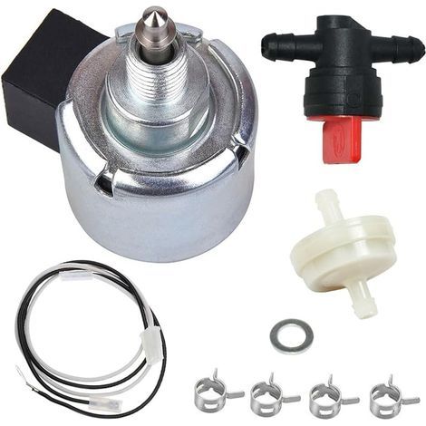 Solénoïde d'arrêt de carburant 846639 pour Briggs & Stratton moteur 356777 21R702 21R706 21R707 21R772 21R777 295777 305772 305777 31A507 31A607 moteur pelouse jardin Moteur d'équipement