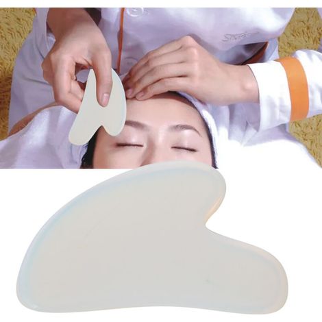 Plaque de Guasha en Pierre d'Opale pour Massage Facial et Détente Corporelle (1/5)
